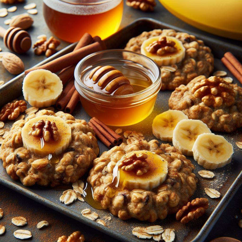 Banana Walnut Breakfast Cookies 