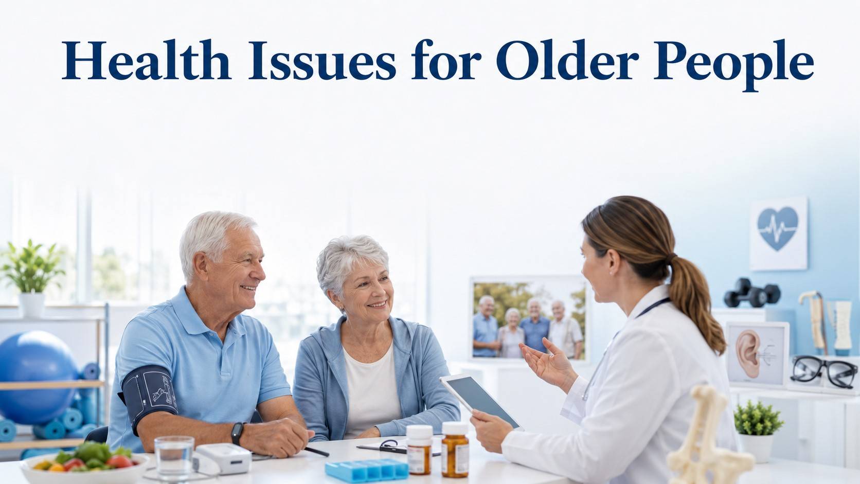 Health Issues for Older People including heart health, falls, memory, medicines, screening, nutrition and healthy aging care