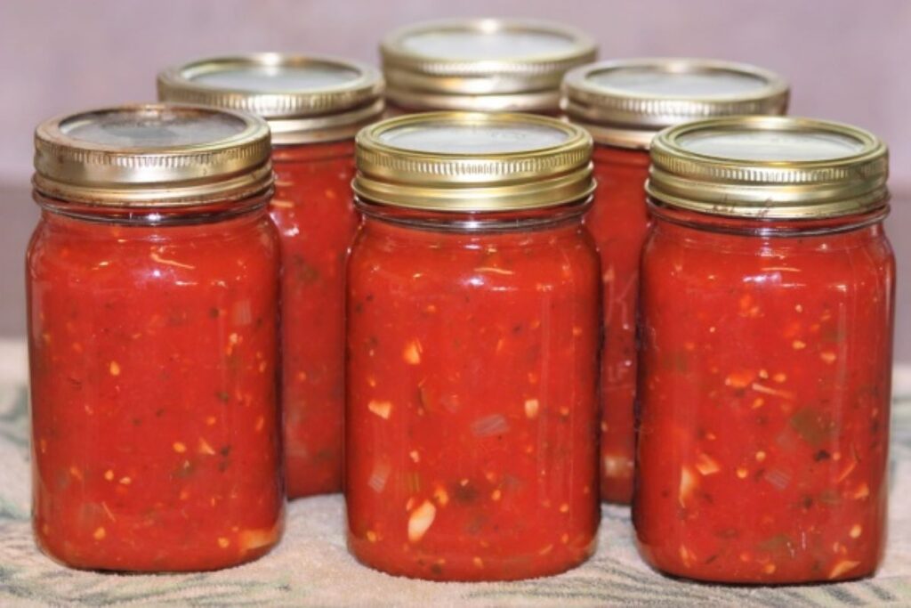 Cans of tomato sauce