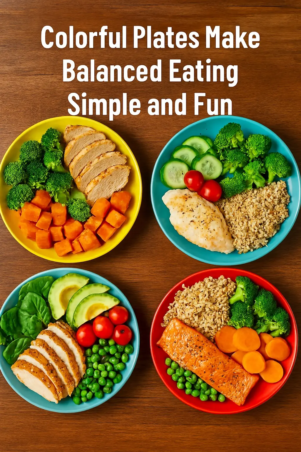 olourful plates make balanced eating simple and fun