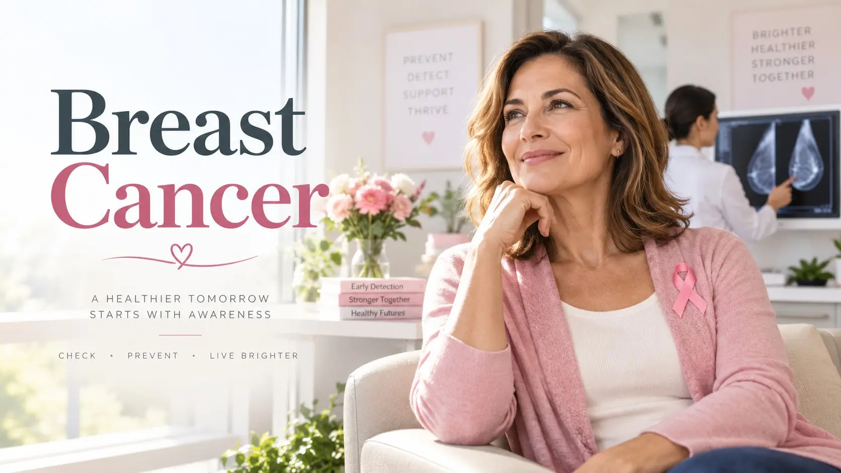 Breast Cancer early detection with mammogram screening and breast awareness