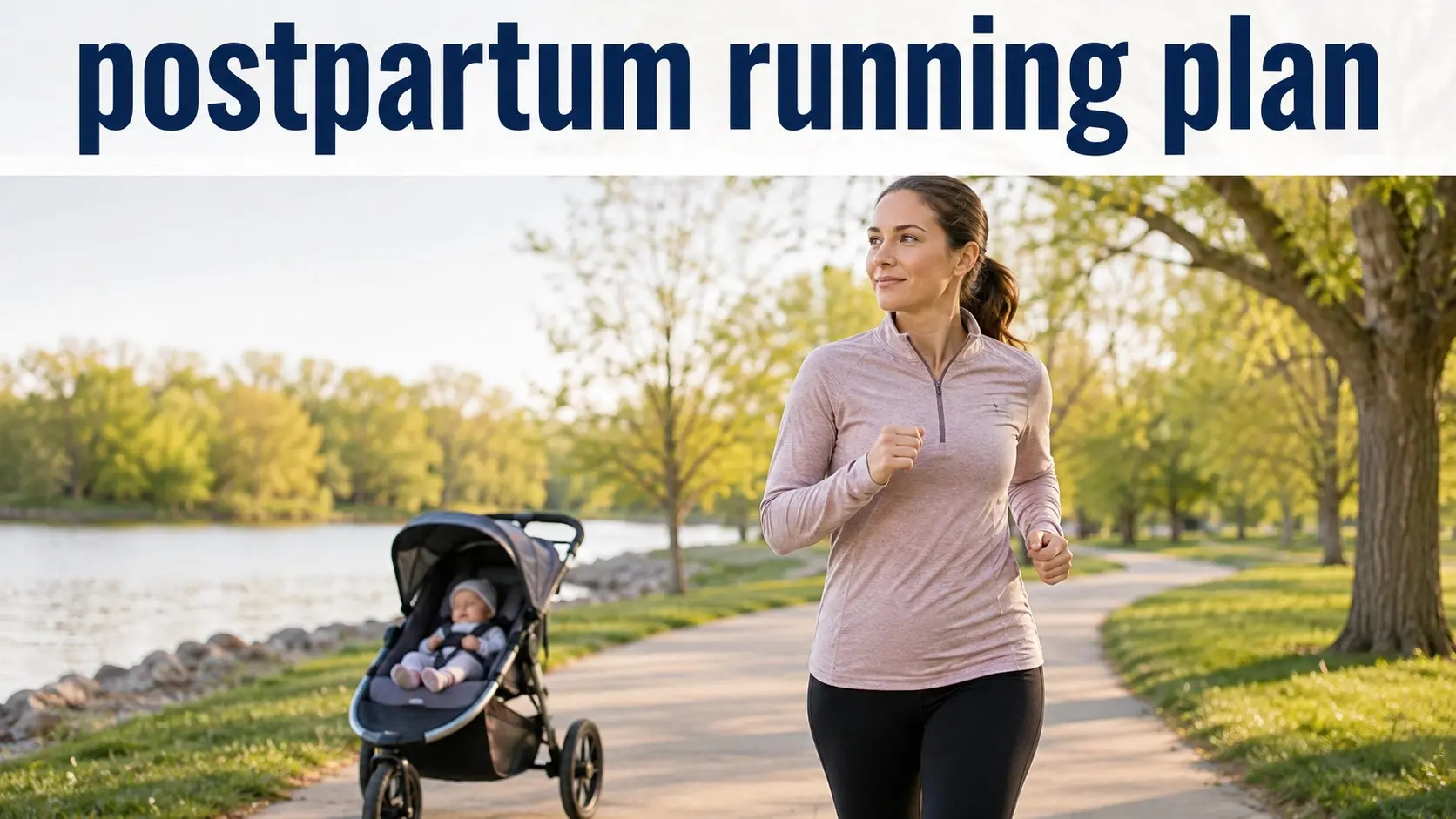 postpartum running plan - Postpartum woman begins a gradual walk-run program while a pelvic-health physical therapist reviews recovery, strength, and running readiness