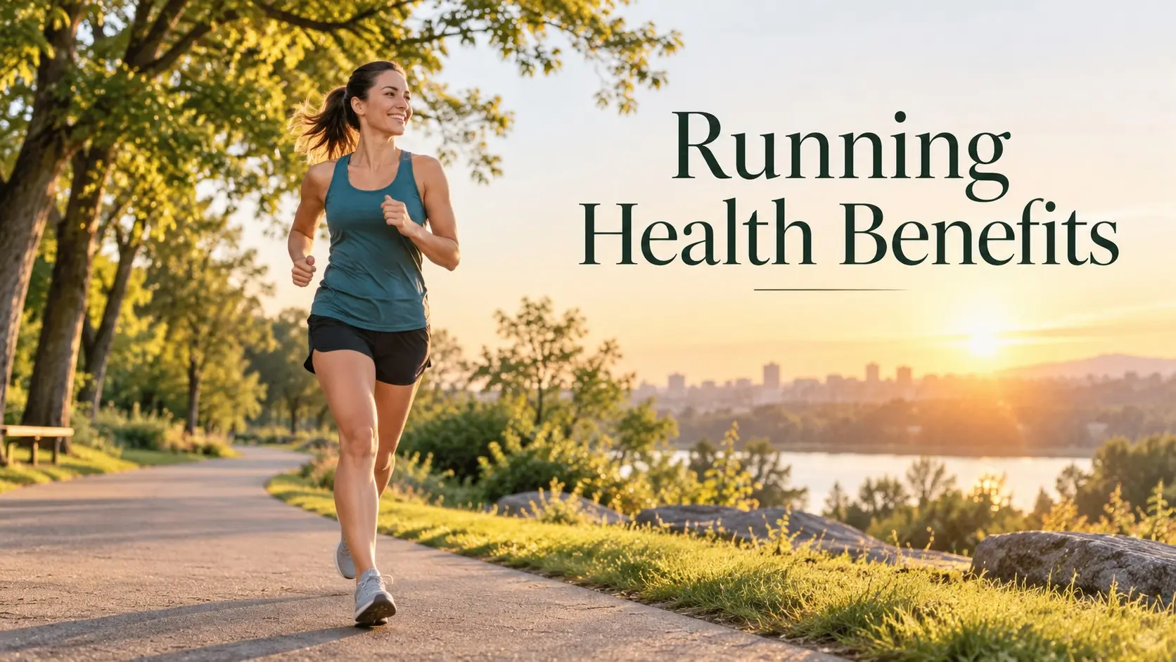 Running health benefits for heart health, fitness, sleep, mood, stronger bones, mental wellbeing, and long term health.