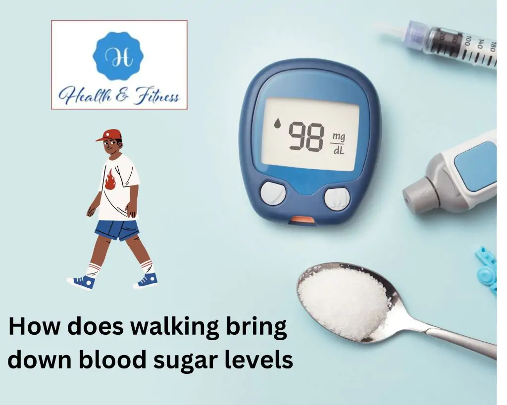 How does walking bring down blood 