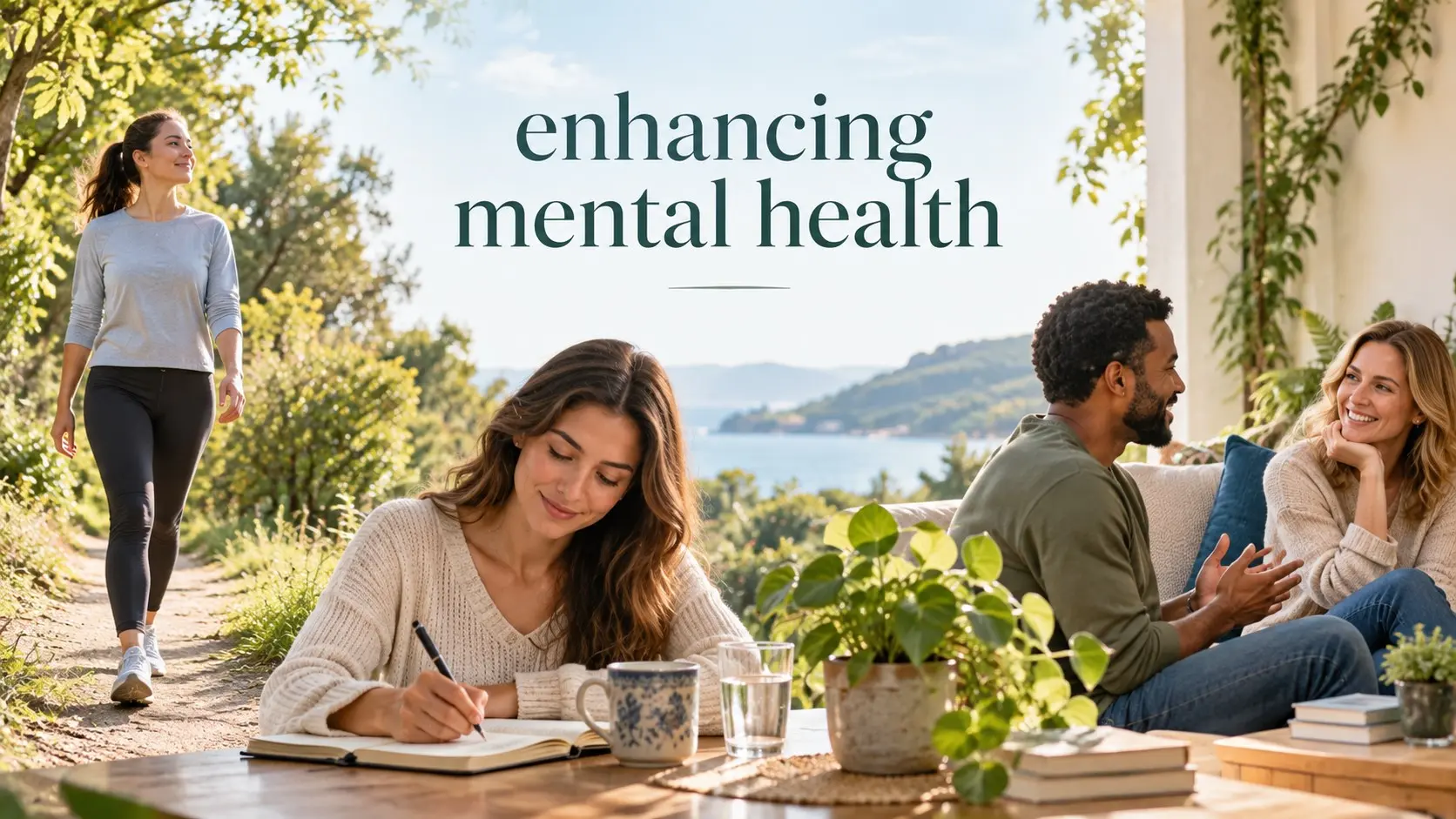 Enhancing mental health through sleep, movement, social connection, reflection, and supportive daily habits