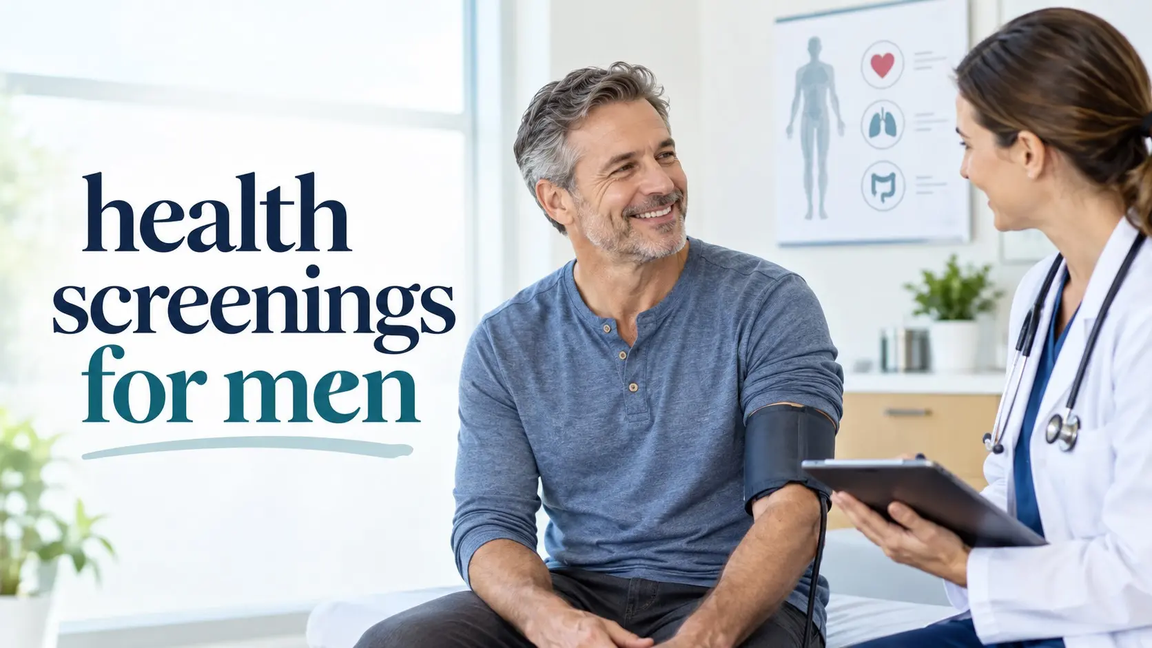 health screenings for men during a preventive health checkup with a healthcare professional