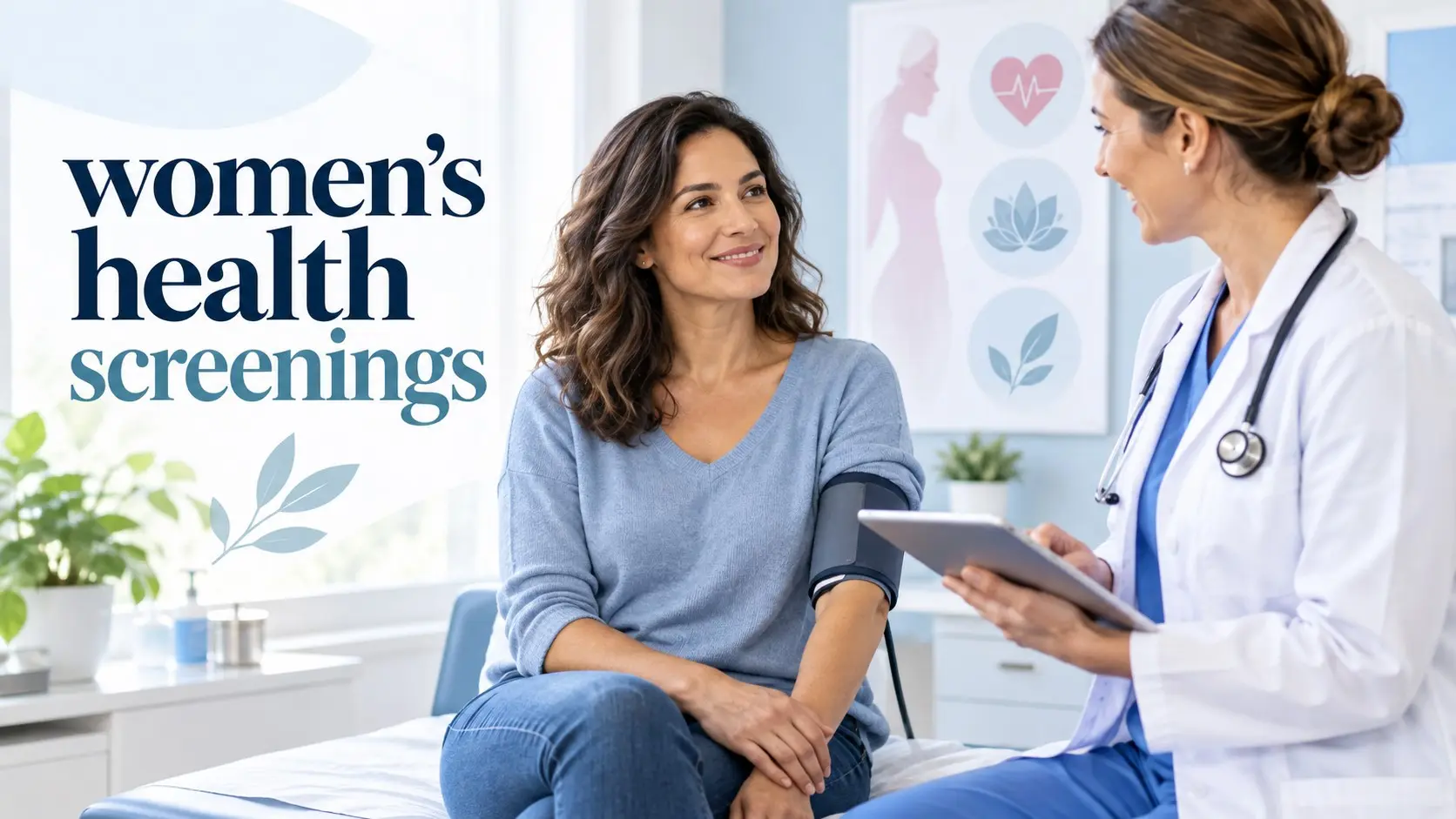 women's health screenings during a preventive checkup with a healthcare professional