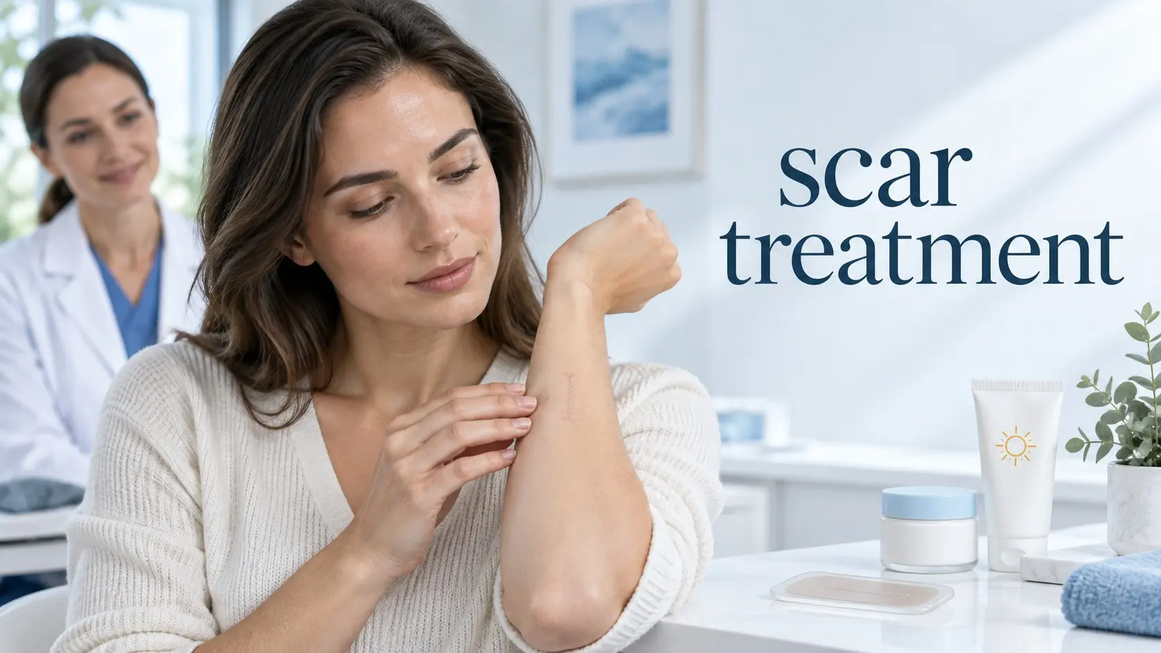scar treatment for raised, sunken, surgical, acne, and keloid scars with professional skin care options