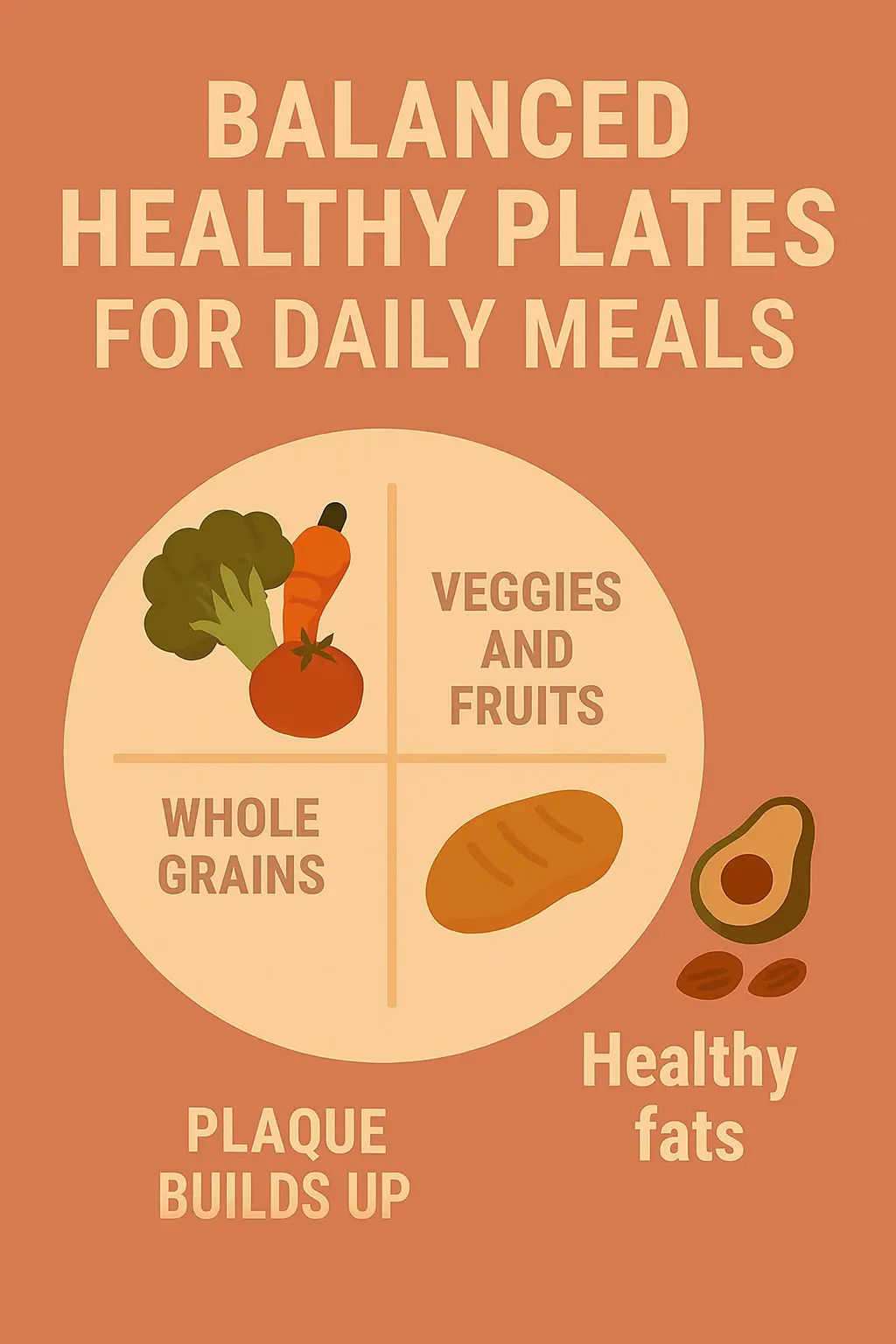 Balanced healthy plates for daily meals