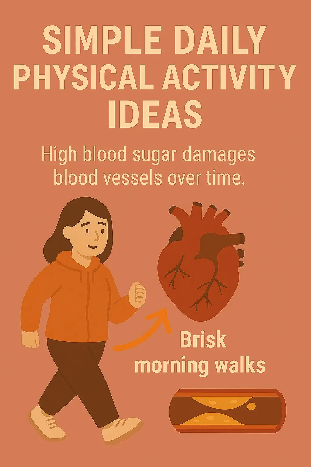 Simple daily physical activity ideas like brisk morning walks