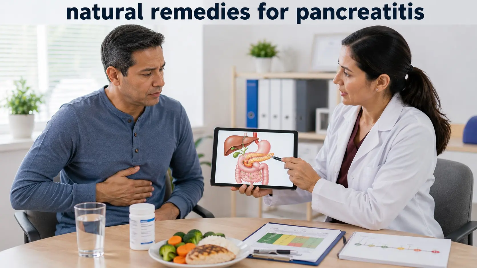 natural remedies for pancreatitis- Patient discusses pancreatitis symptoms, nutrition, and pancreatic enzyme treatment with a gastroenterologist.