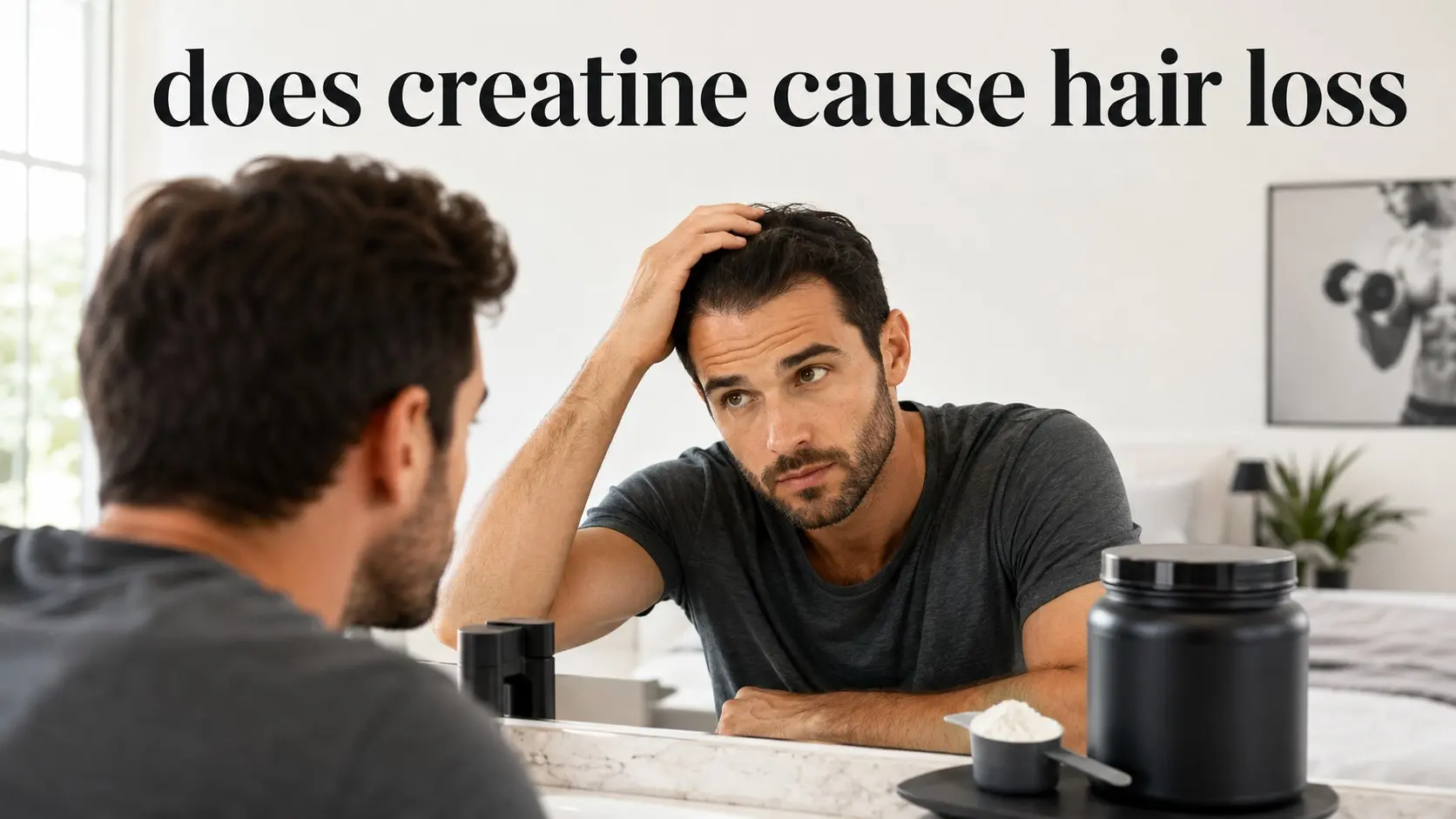 does creatine cause hair loss- Adults reviewing creatine supplementation, hair density, and scalp health with a healthcare professional