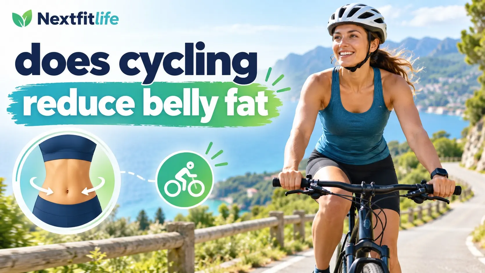 Does cycling reduce belly fat through overall fat loss and visceral fat reduction with cycling, strength training and healthy eating