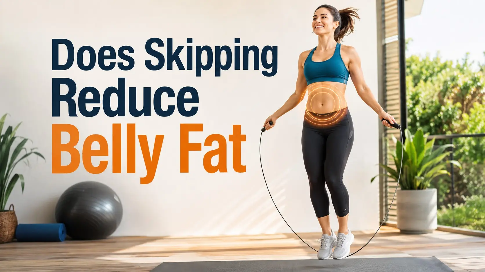 Does Skipping Reduce Belly Fat - Person skipping rope as cardio while learning whether skipping can support overall belly fat and visceral fat loss.