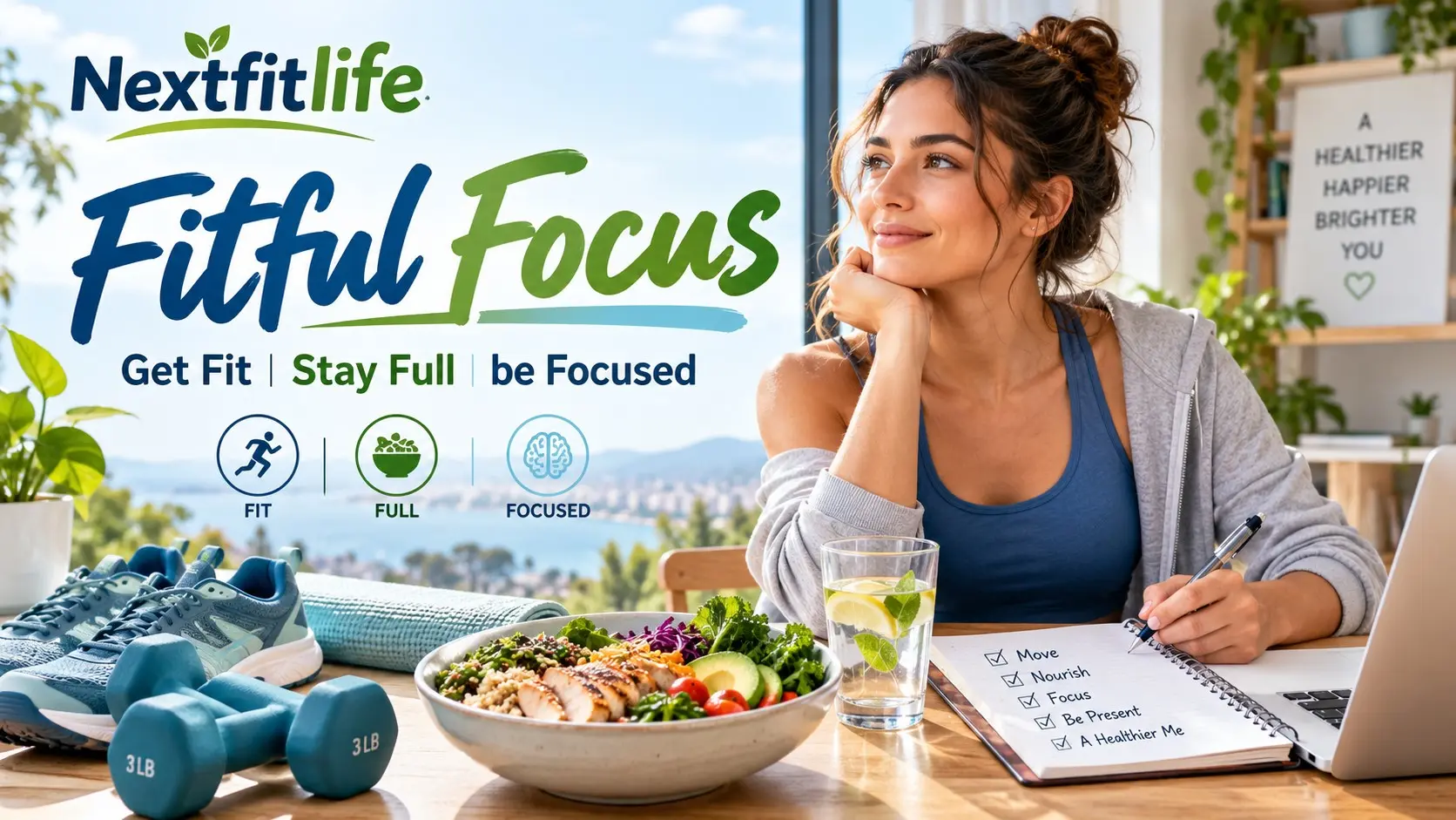 Fitful focus get fit stay full be focused with exercise, filling meals, hydration, sleep, and better concentration