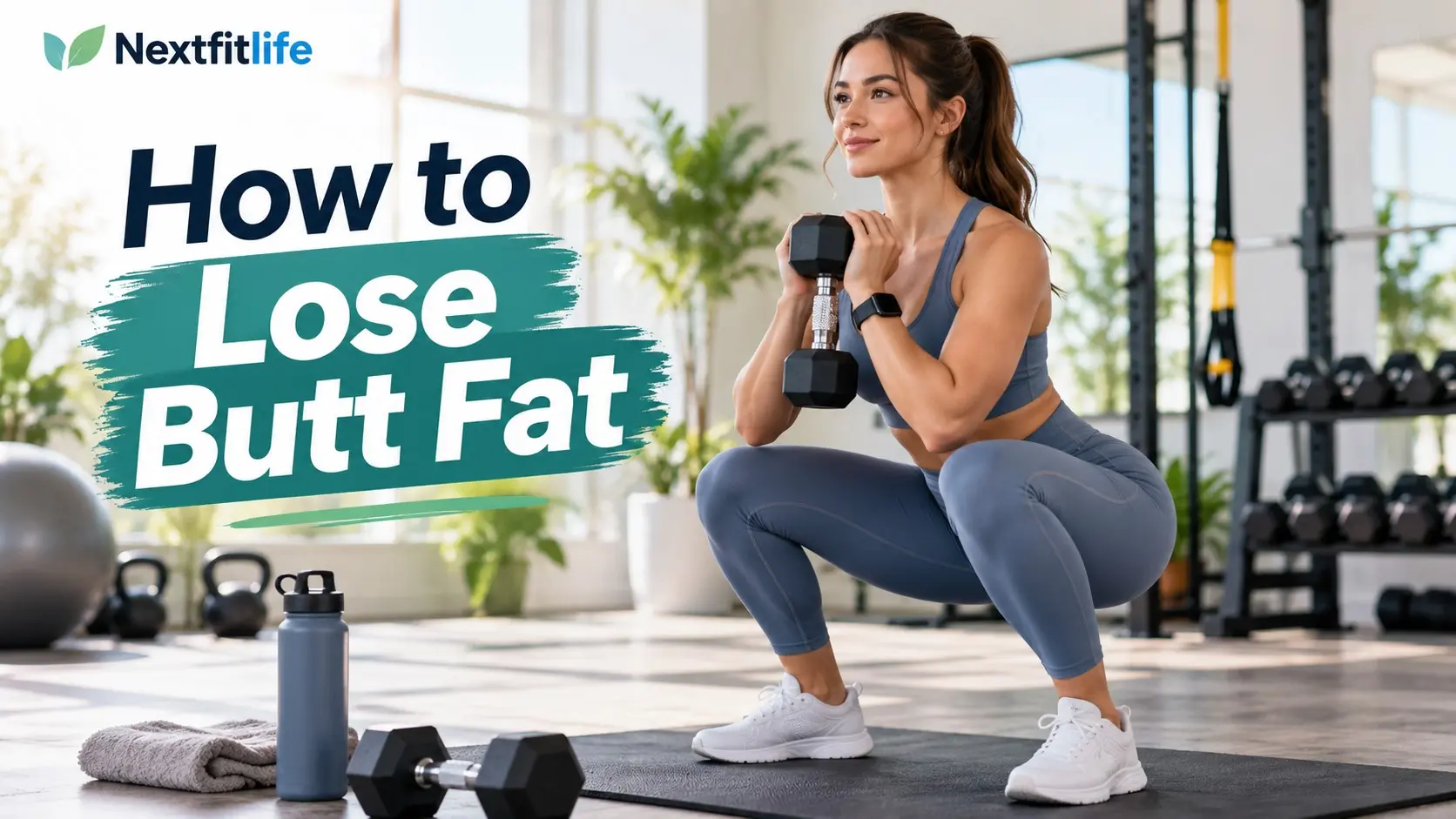How to Lose Butt Fat with walking, strength training, squats, and healthy weight loss habits