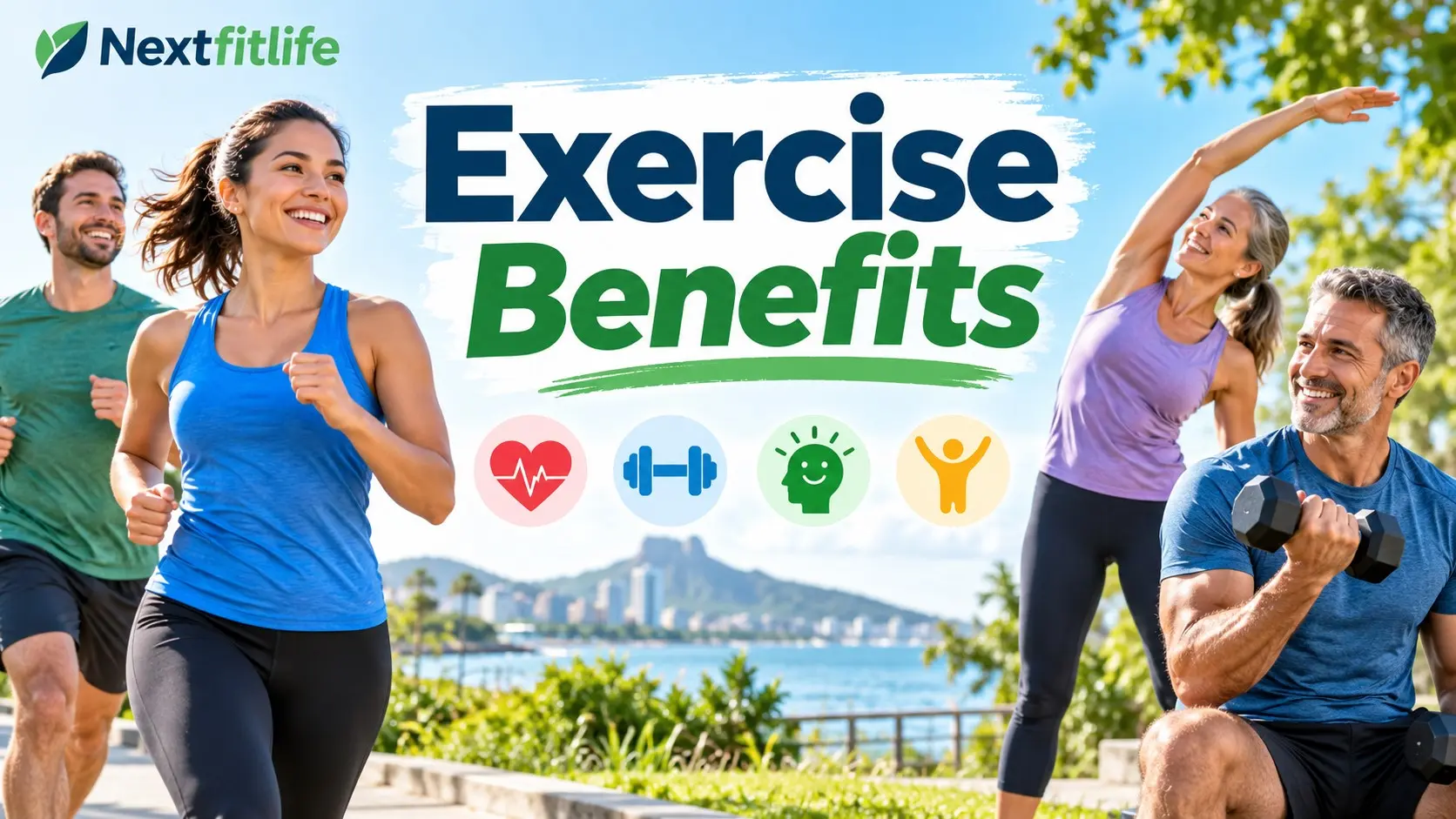 Exercises Benefits for heart health, strength, mood, sleep, brain health, balance, and healthy aging