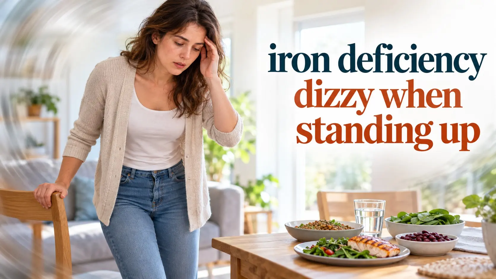 iron deficiency dizzy when standing up with lightheadedness and fatigue