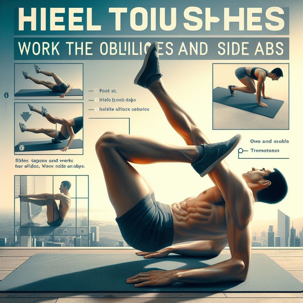 Abs Workout at Home Heel Touches