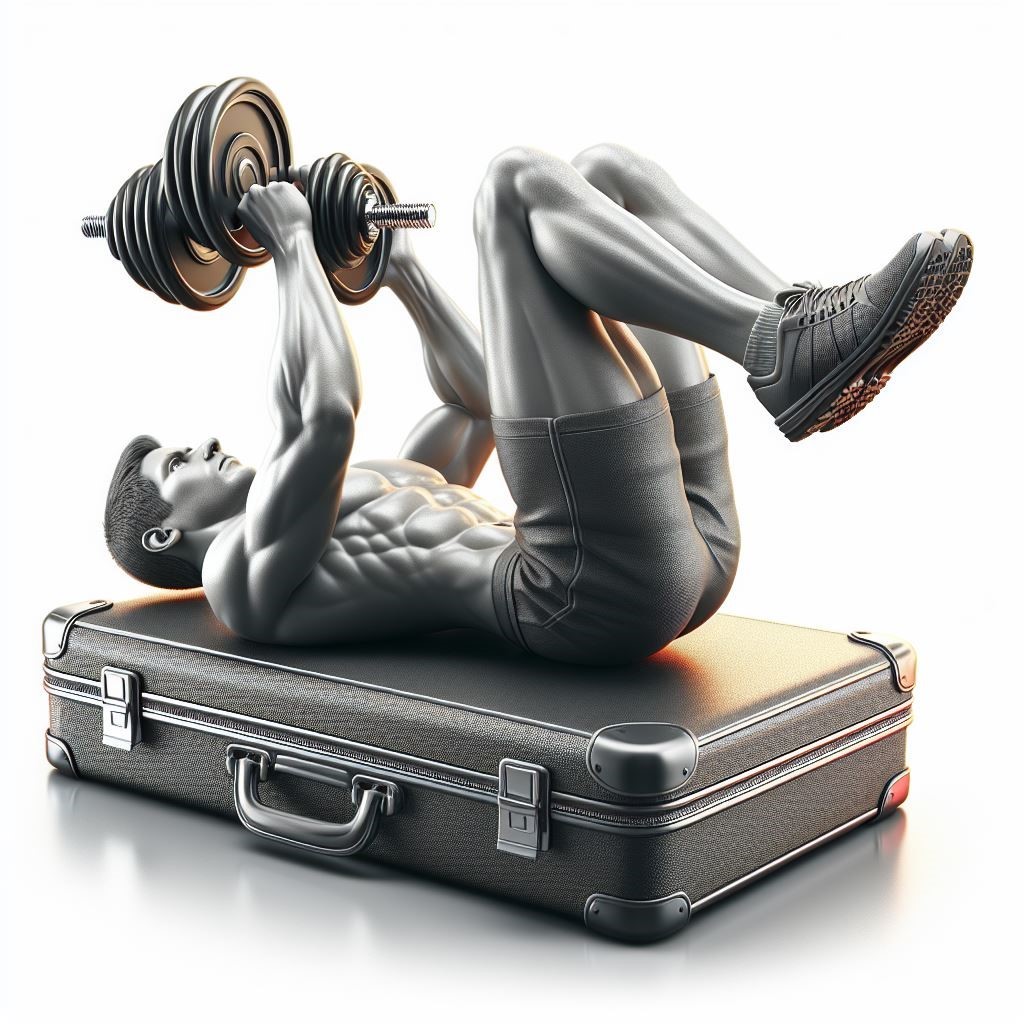 Abs Workout with Weights Suitcase Crunches