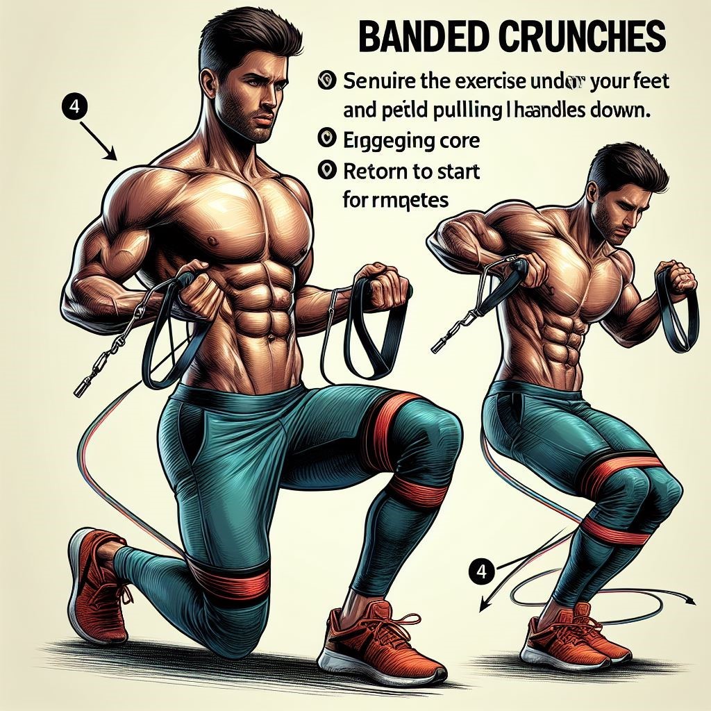 Standing Abs Workout Banded Crunches