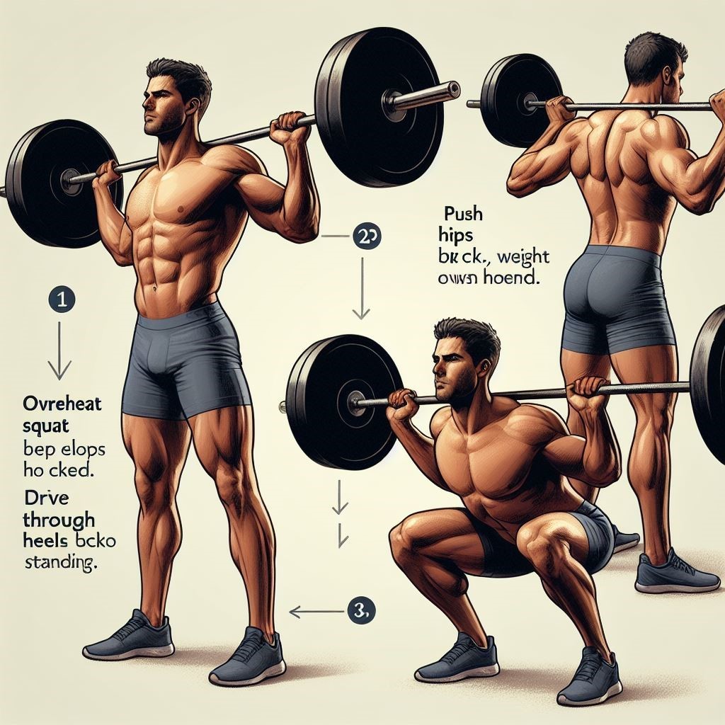 Standing Abs Workout Overhead Squat