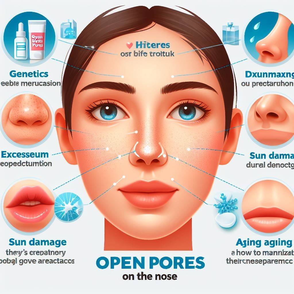What causes open pores on nose