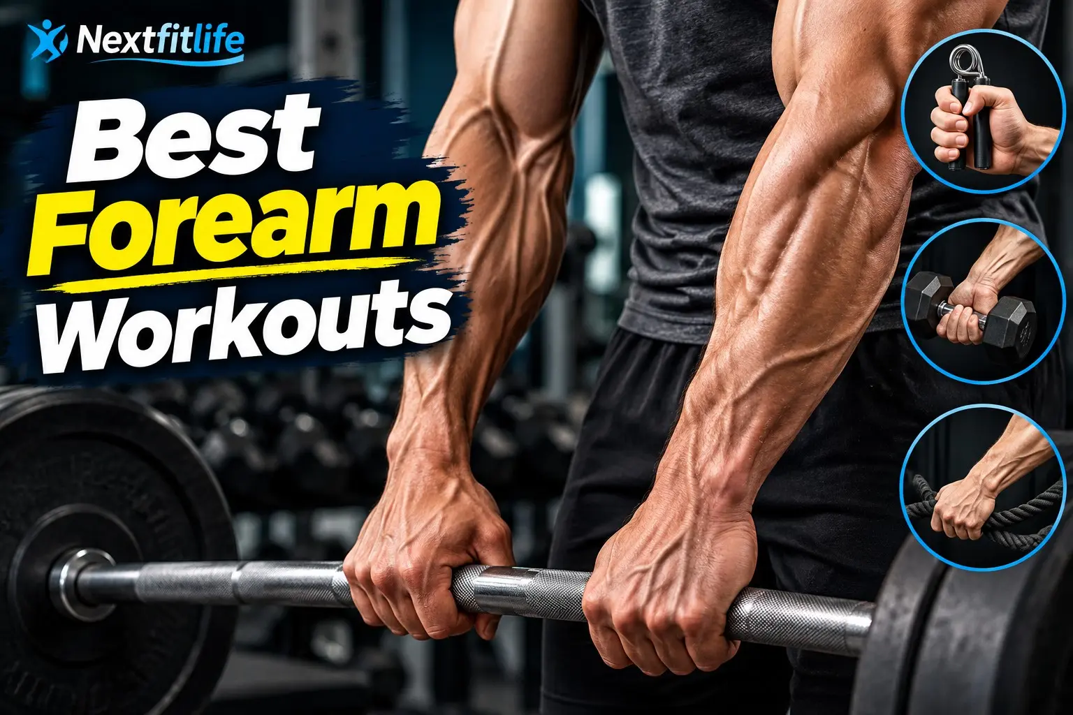 Best forearm workouts for grip strength with farmer carries, wrist curls, dead hangs, and plate pinches