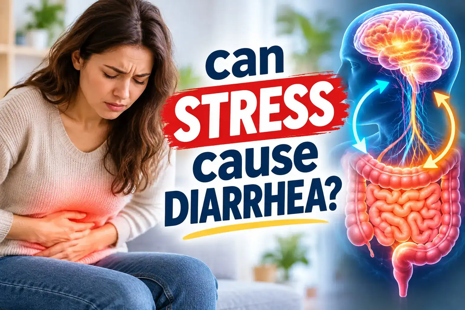 can stress cause diarrhea through the gut brain connection, bowel urgency, intestinal movement, and stress related digestive symptoms