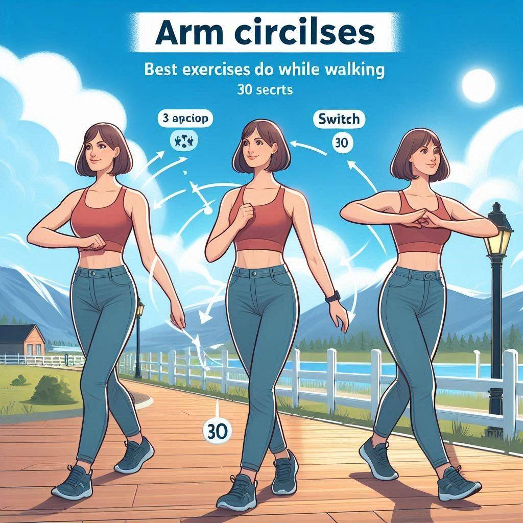 Best exercises to do while walking Arm Circles