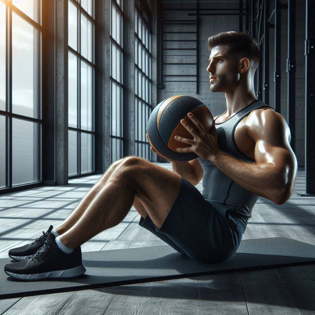 Russian Twists with Medicine Ball