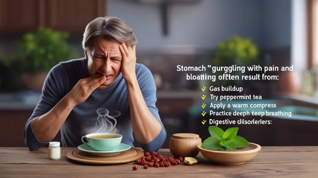 Quick Summary Stomach Gurgling Pain and Bloating