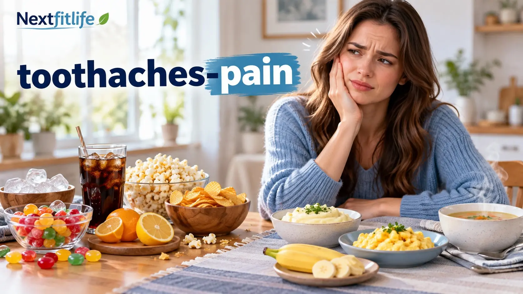Toothache pain with foods to avoid and soft food alternatives for easier eating