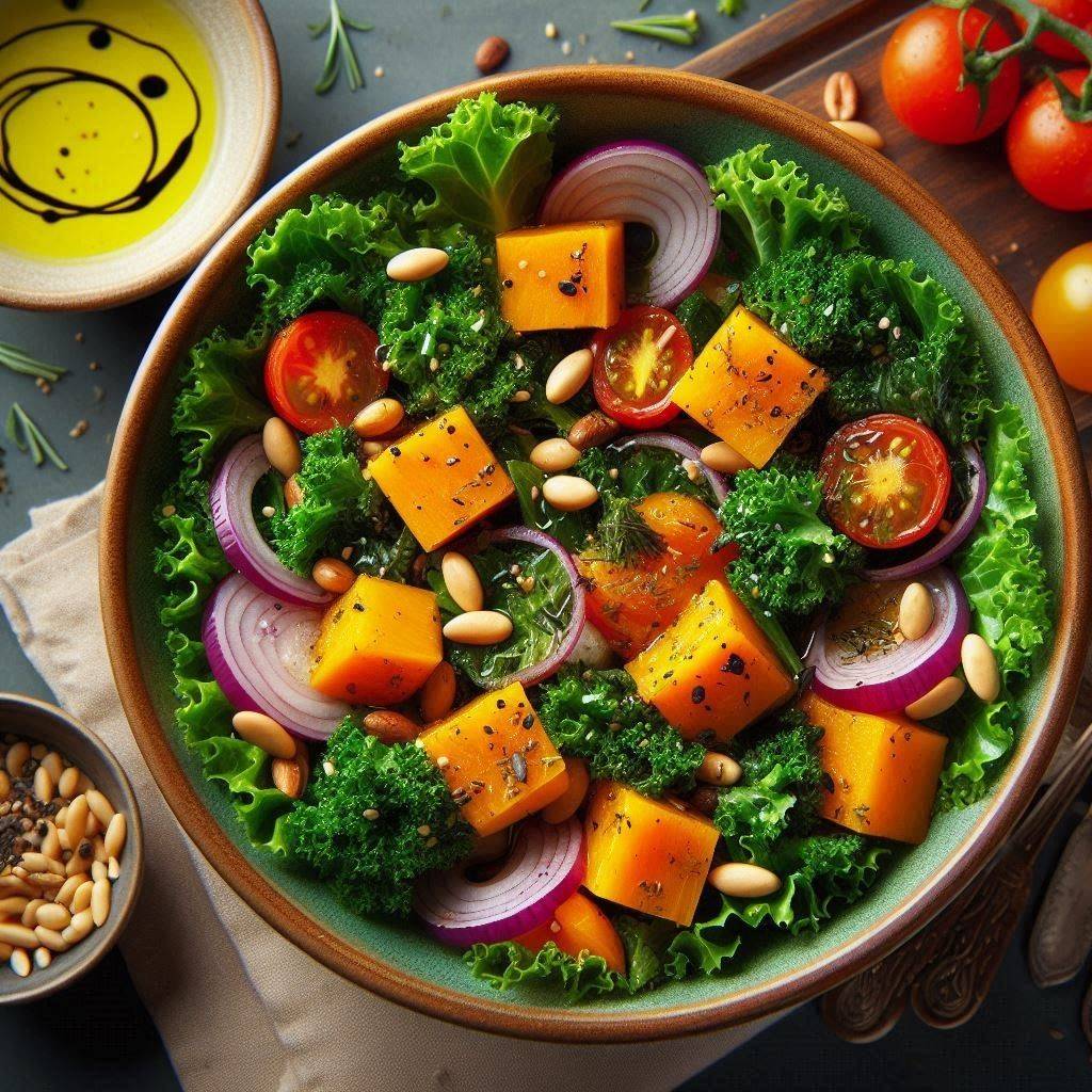 Butternut Squash and Kale Salad