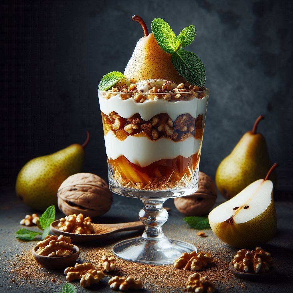 Spiced Pear and Walnut Parfait