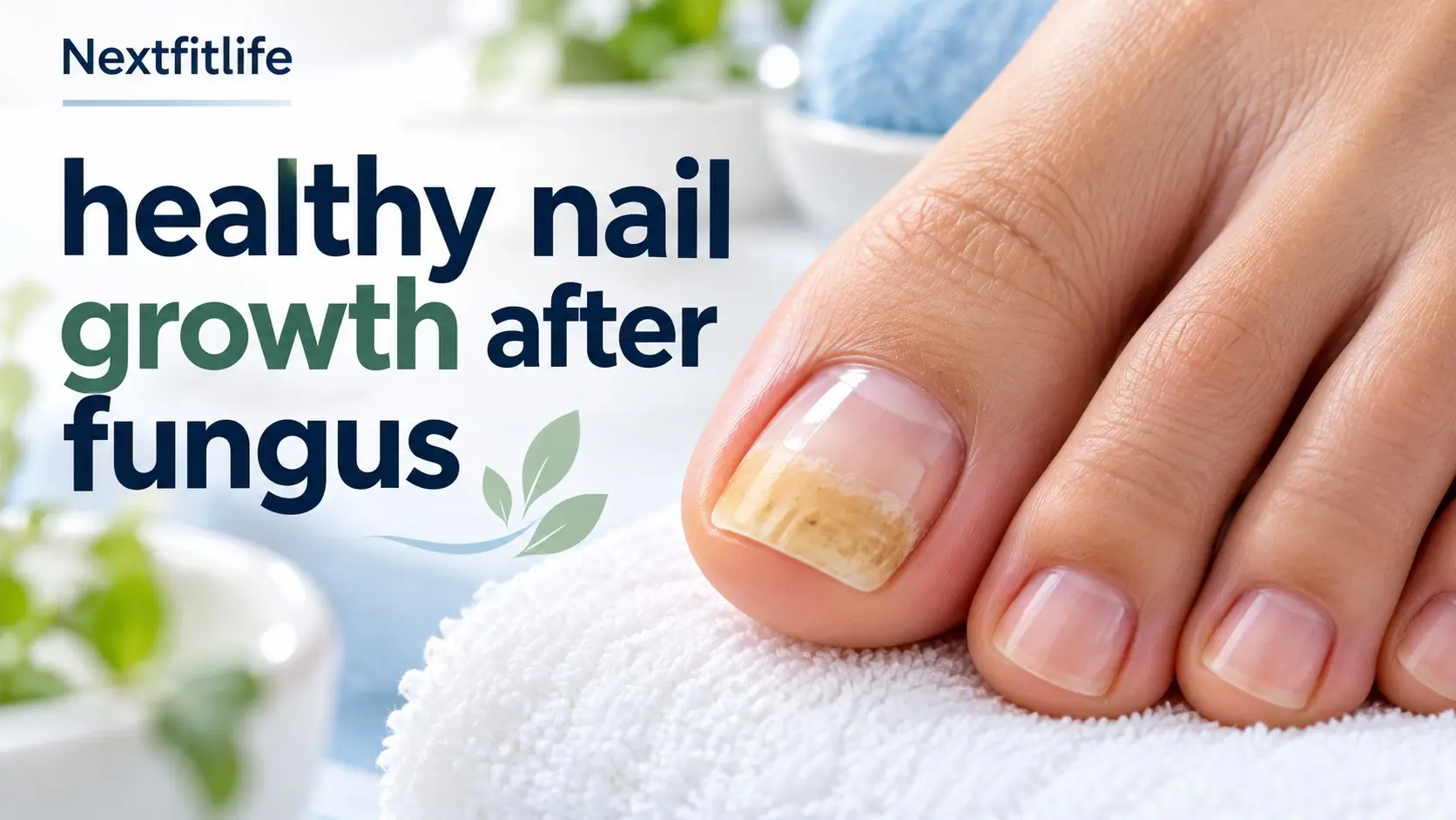 Healthy nail growth after fungus showing clear new toenail growth replacing damaged fungal nail