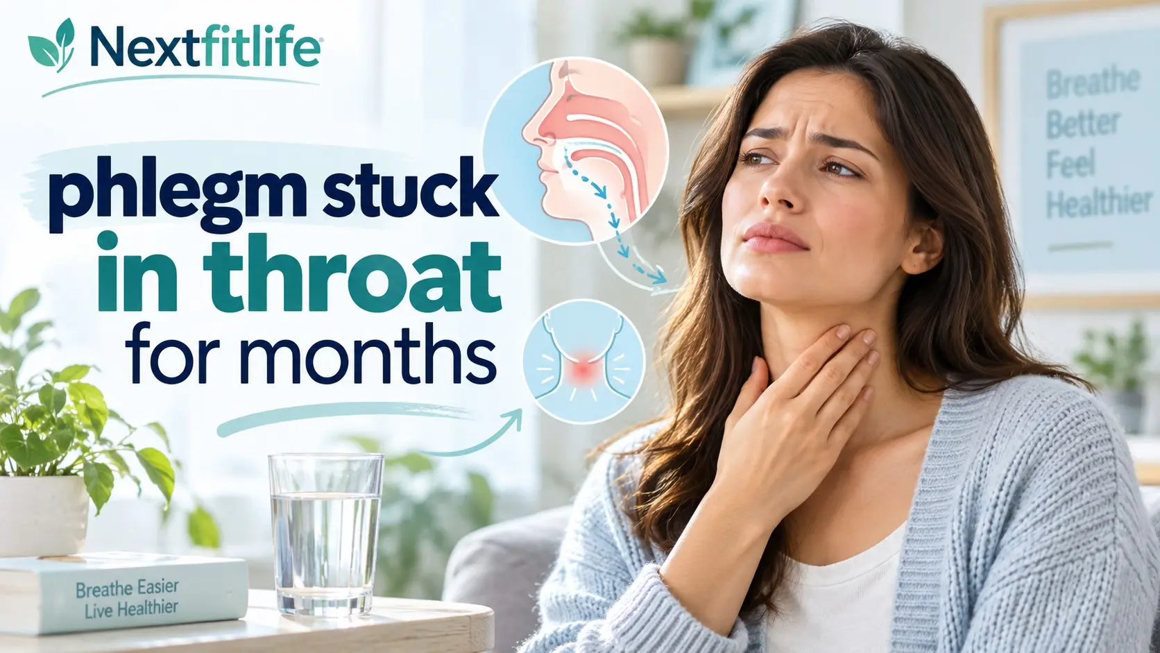 Phlegm stuck in throat for months causes including postnasal drip, reflux, allergies, and chronic airway conditions