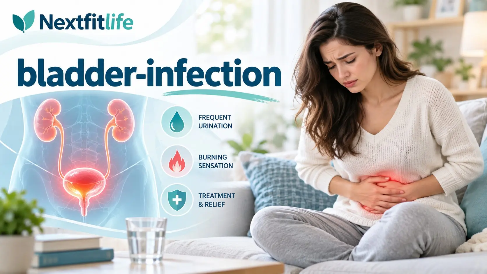 Bladder infection symptoms, cystitis treatment, urine testing, kidney infection warning signs, and prevention
