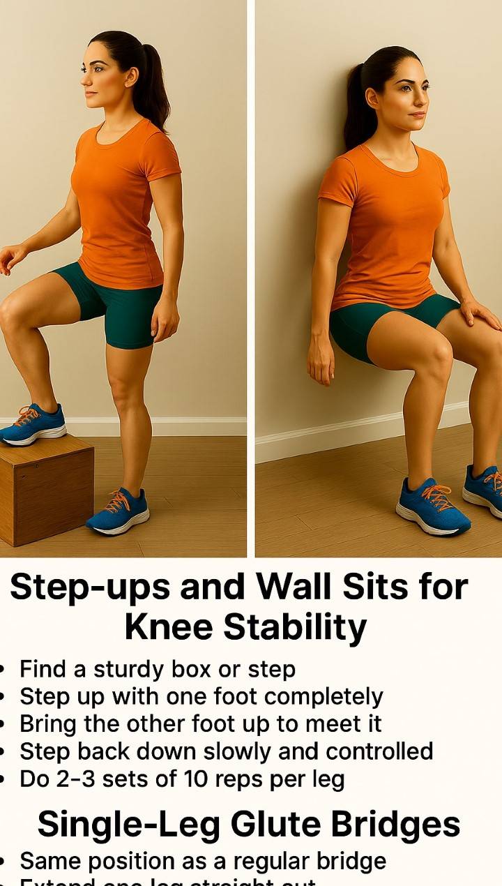 Step-ups and Wall Sits for Knee Stability
