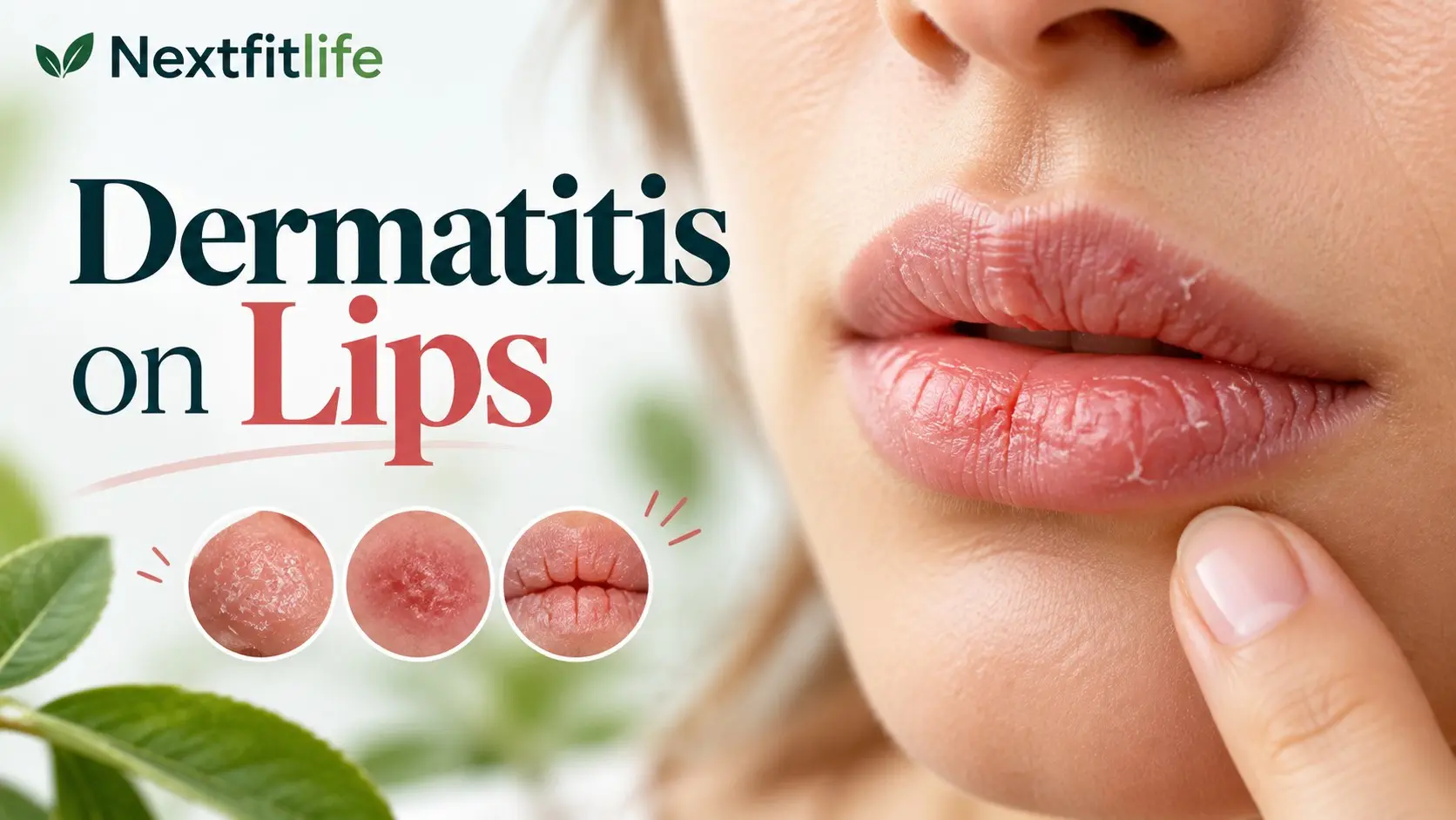 Dermatitis on lips showing dry cracked lips, fragrance free barrier care, contact triggers, and treatment for lip dermatitis