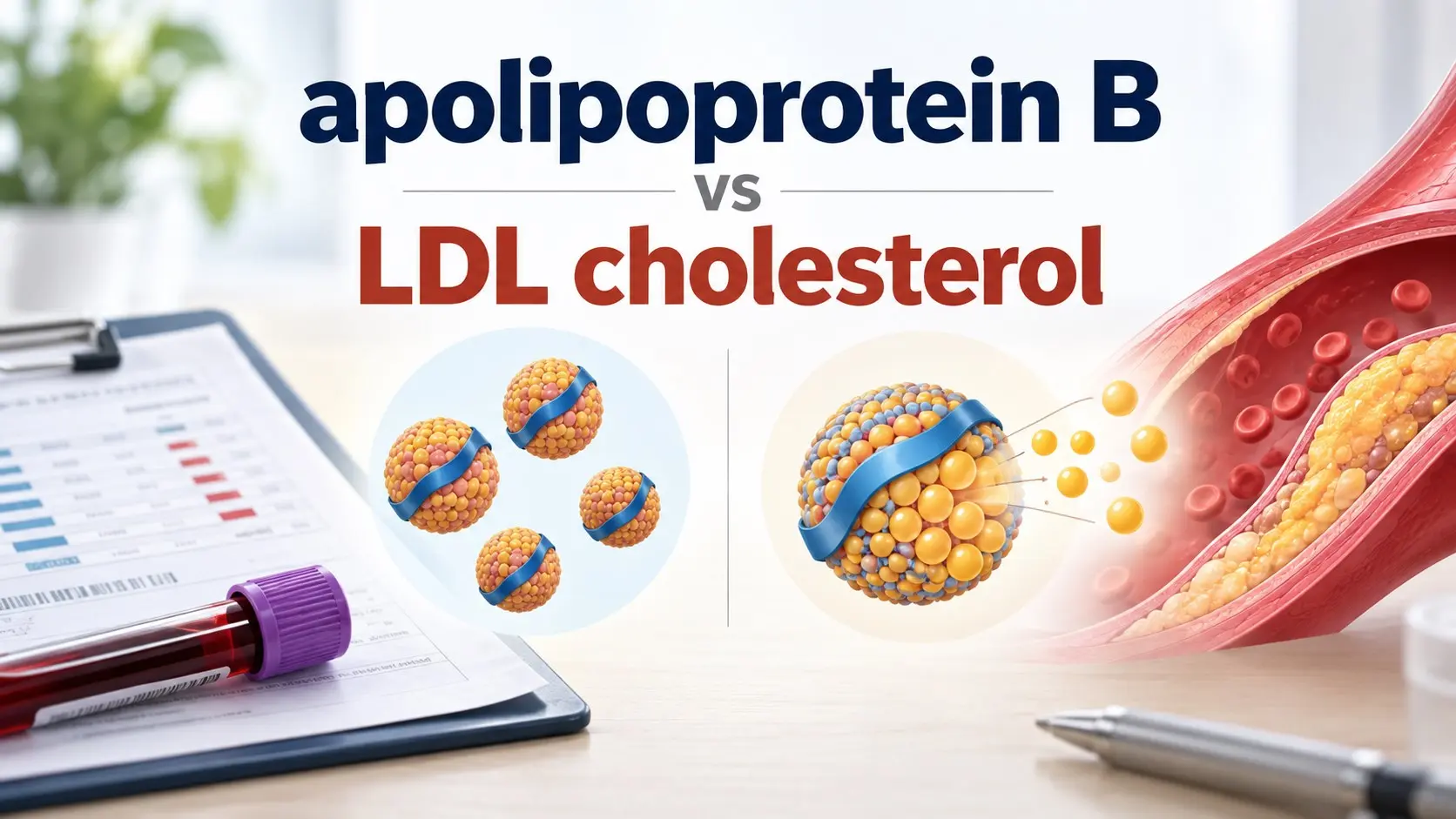 Apolipoprotein B vs LDL cholesterol blood test results explained for heart risk