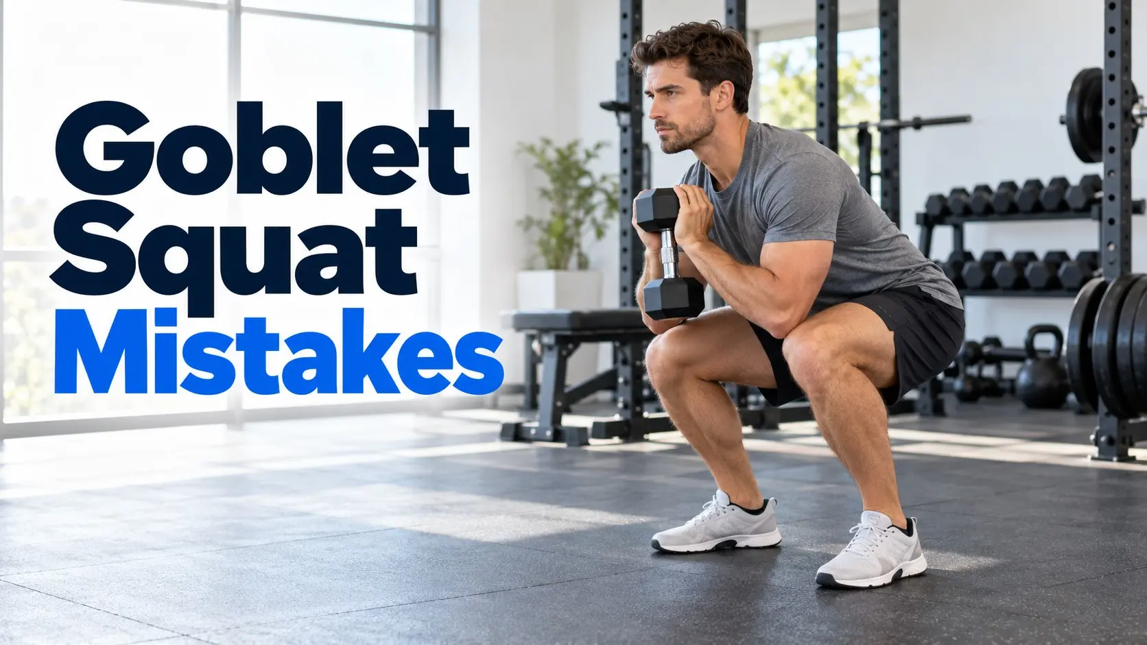 Goblet Squat Mistakes showing common form errors and correct squat technique