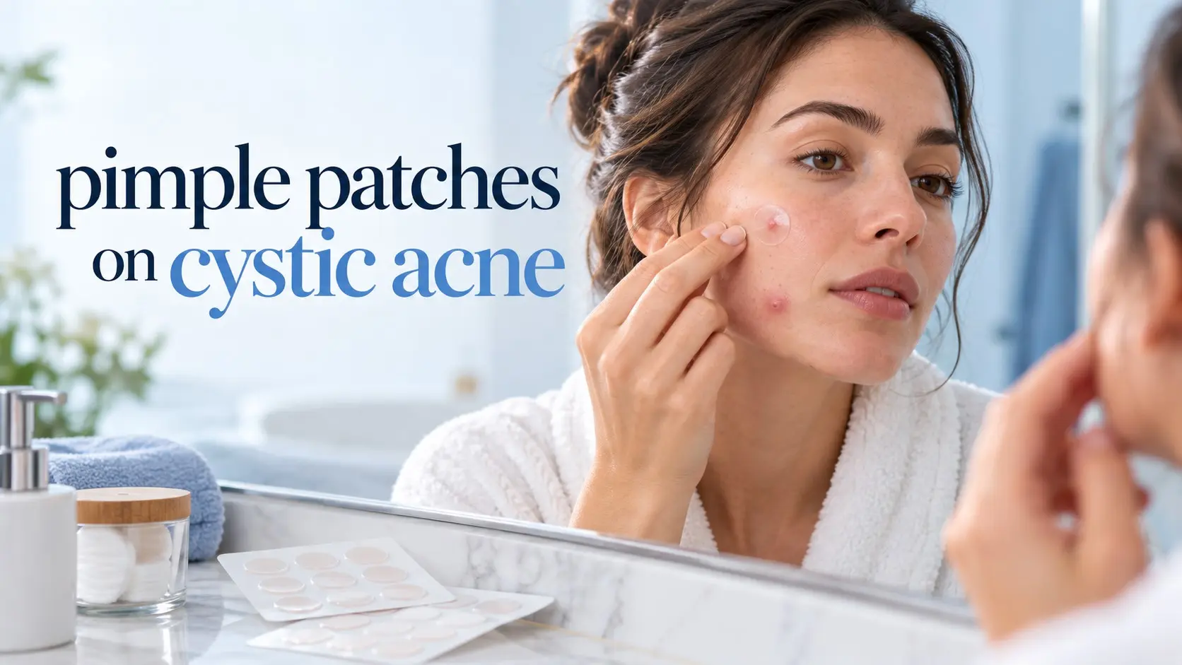 pimple patches on cystic acne showing hydrocolloid patches for deep pimples and surfaced acne