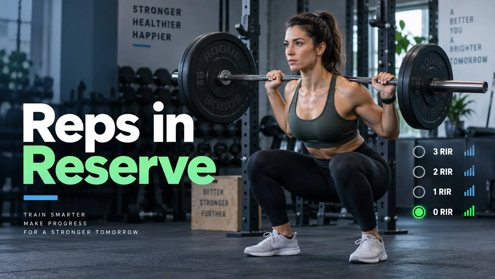 Reps in reserve chart used during a strength training workout