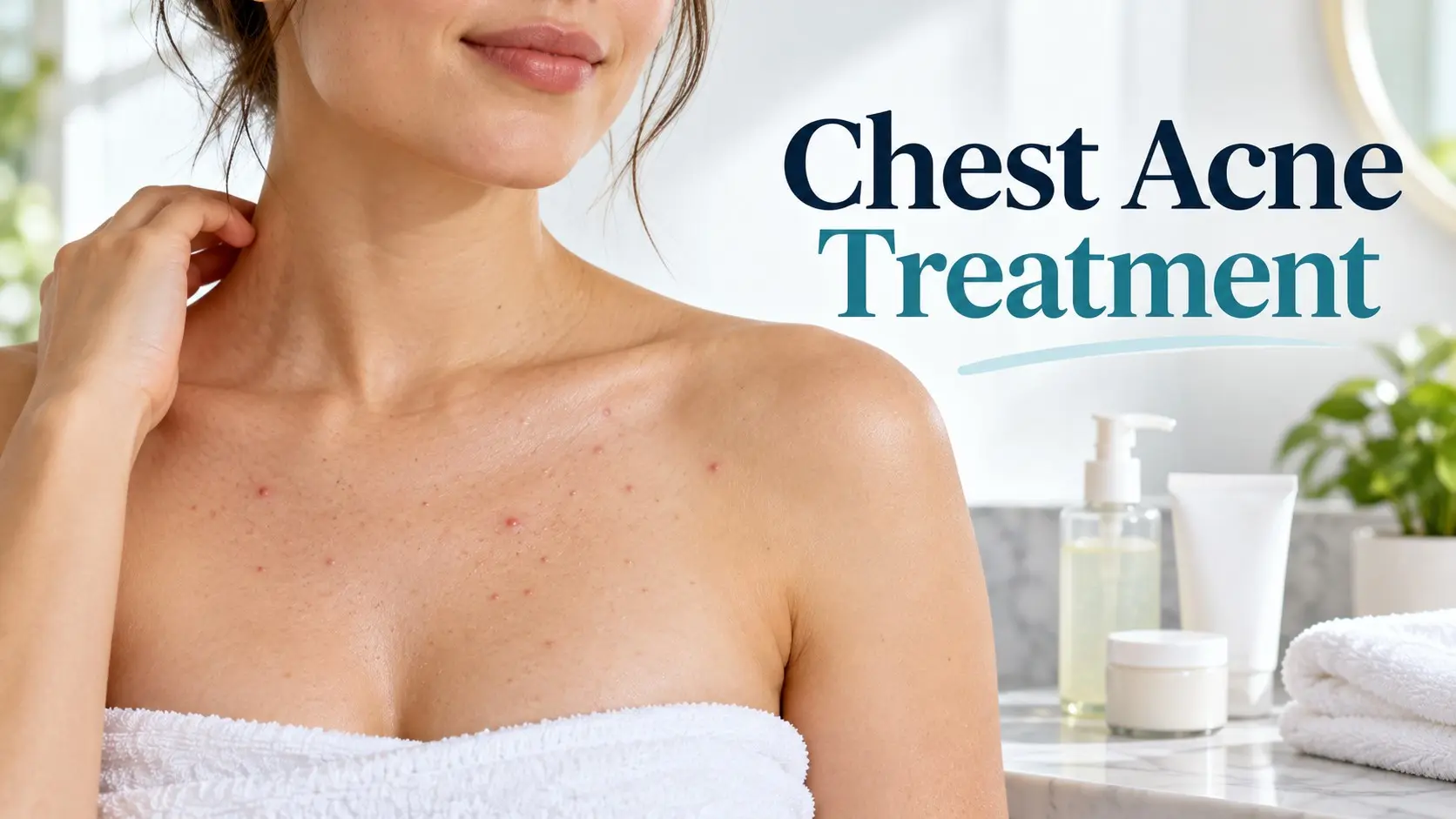 Chest acne treatment guide showing proven care for chest breakouts and clearer skin