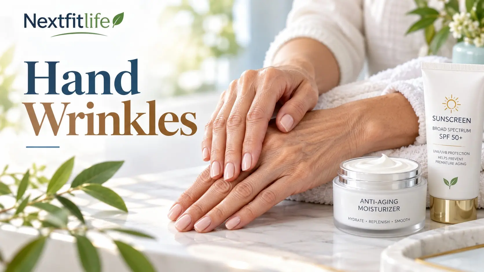 Hand wrinkles treatment with moisturizer, sunscreen, retinol, sun protection, and professional hand rejuvenation options