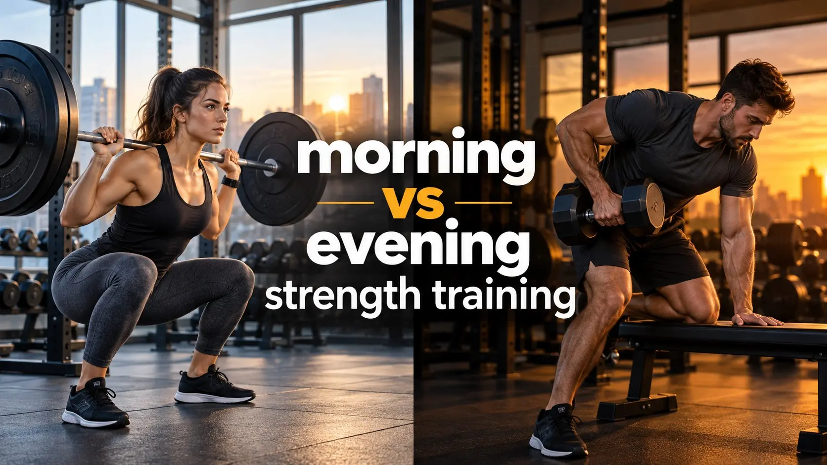 Morning vs evening strength training with lifters exercising during morning and late afternoon gym sessions