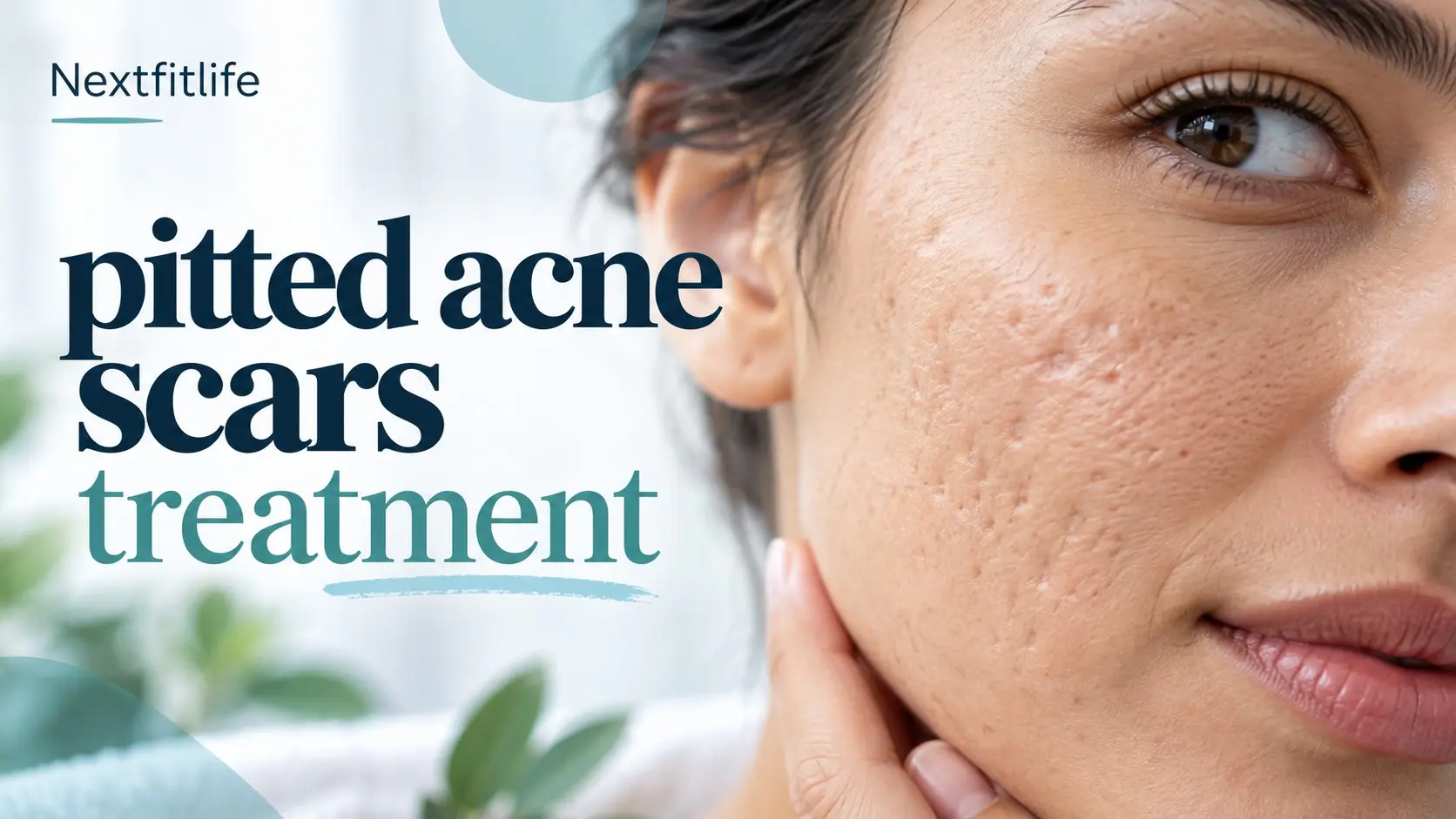 Pitted acne scars treatment showing ice pick, boxcar, and rolling acne scars on facial skin