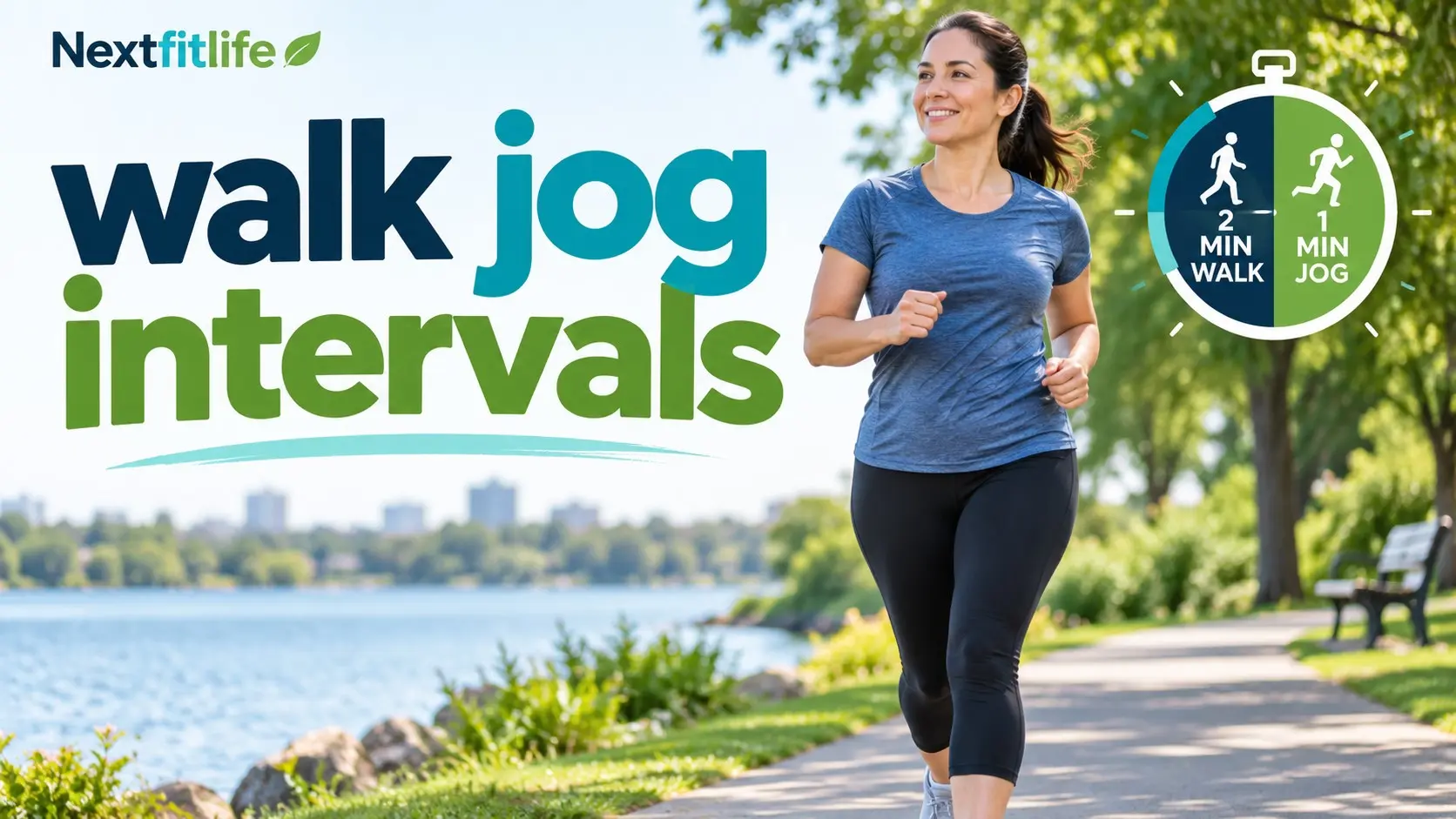 Walk jog intervals for beginners using easy jogging and planned walking breaks to build stamina and cardiovascular fitness